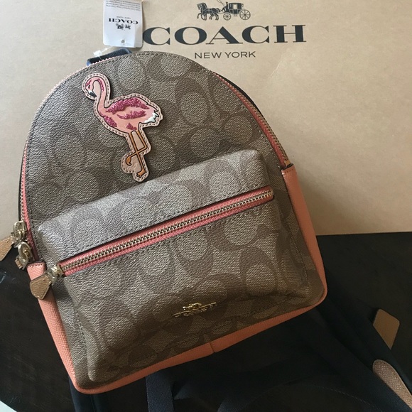 Coach flamingo tote bag shop